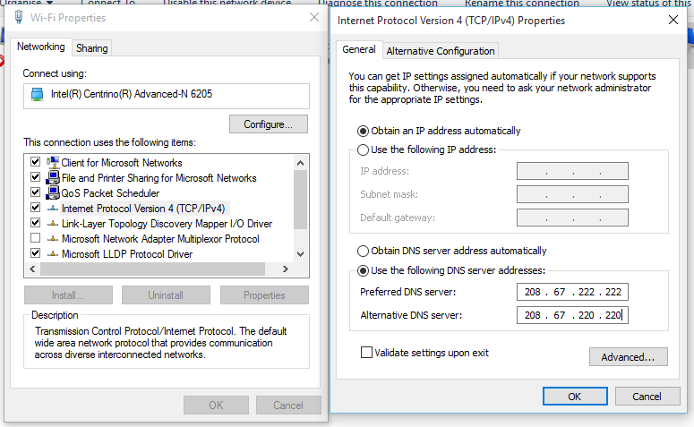 IPv4 Properties