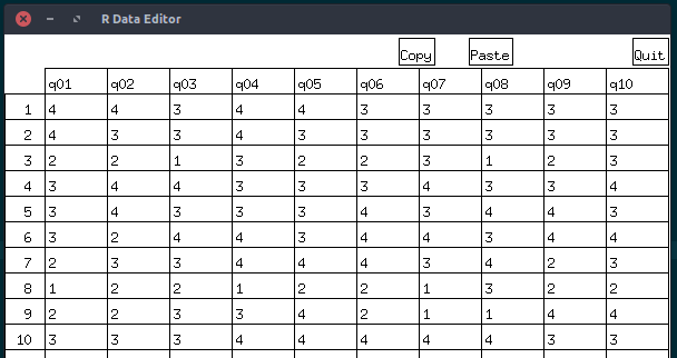 r data editor
